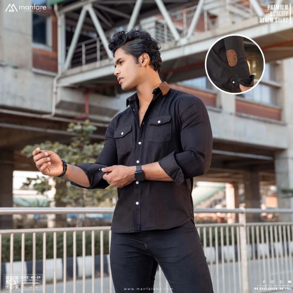 14578polik.jpg Premium Denim Shirts for Men - Image 1